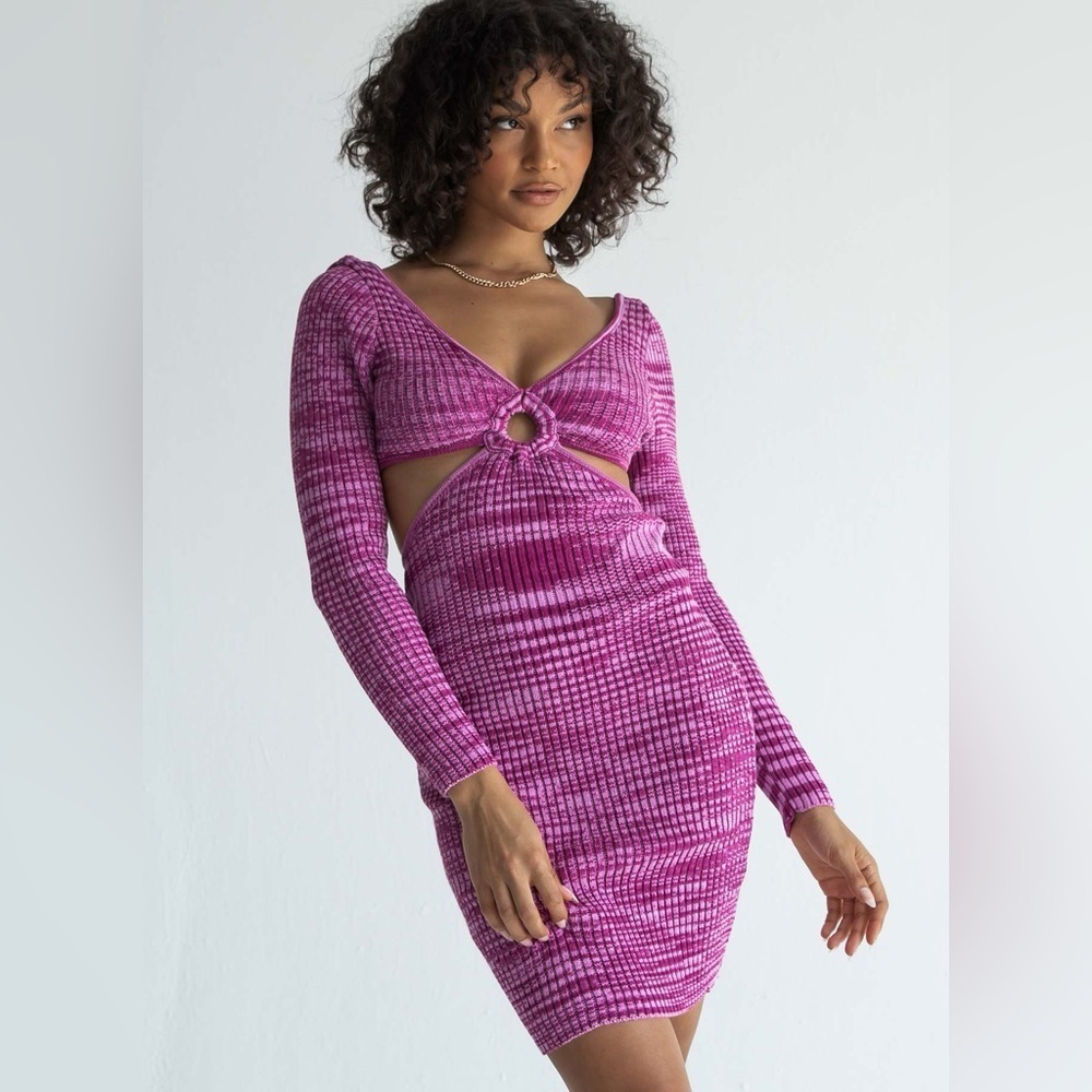 New with tags Princess Polly Lucia cutout mini dress purple